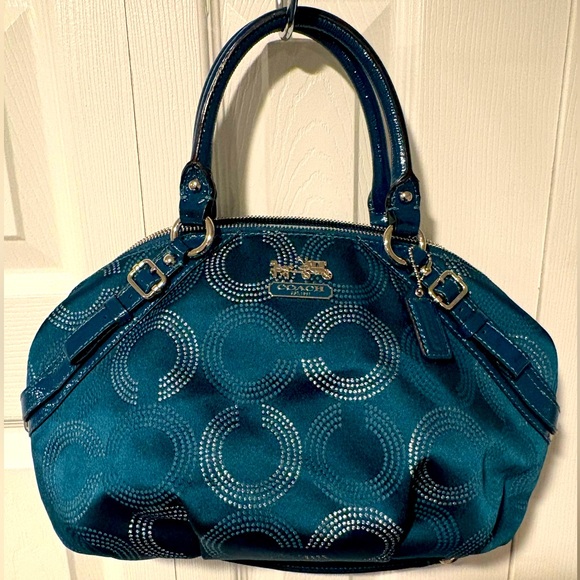 Coach Teal Madison Sophia Satchel - Picture 1 of 12